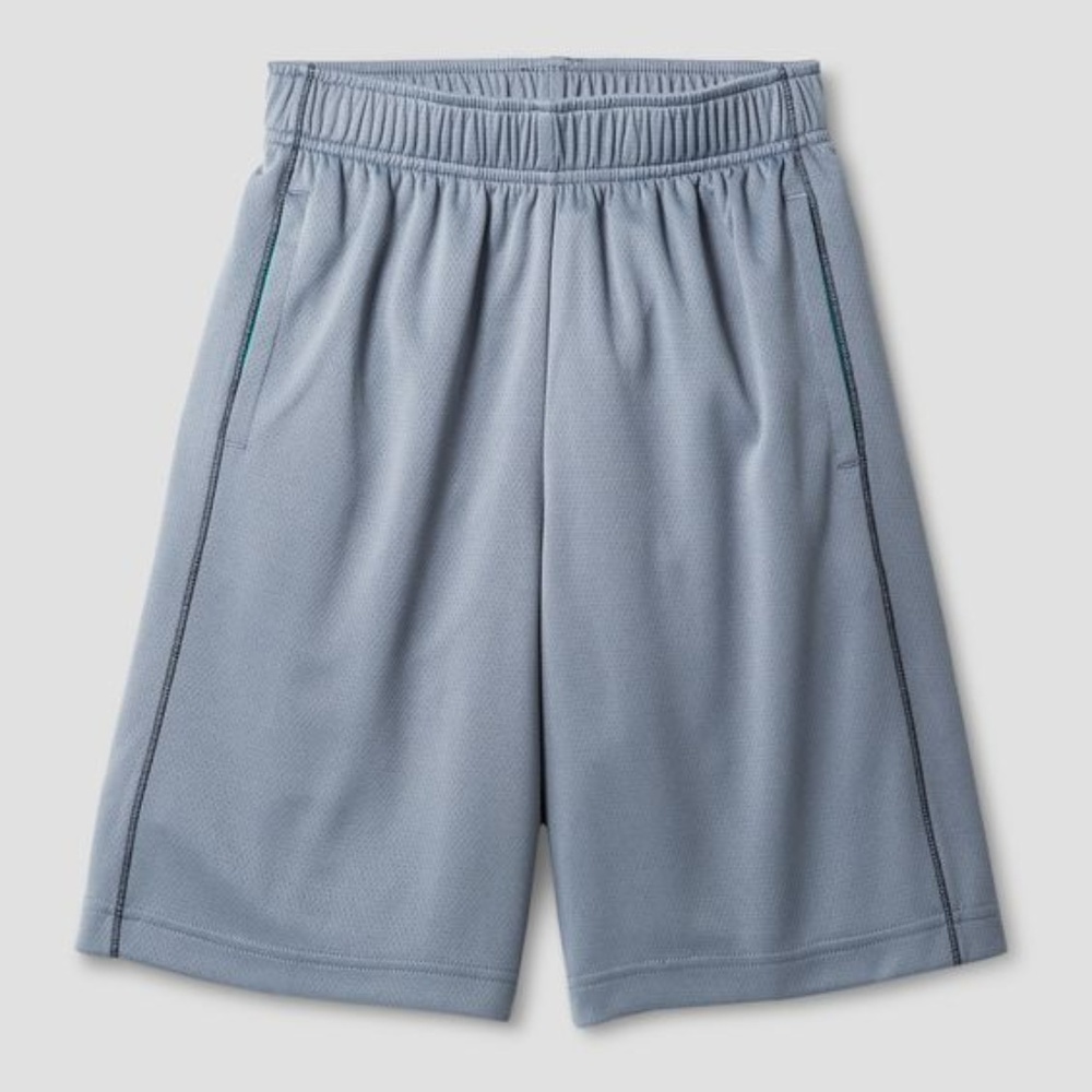 New CAT & JACK Boy's Gray Activewear Shorts - Picture 2 of 5